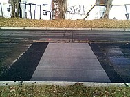 Obrázok lokálneho vystuženie asfaltového krytu v Prahe