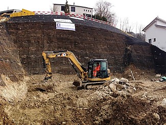 Zemní kotvy v La Roche, Švýcarsko