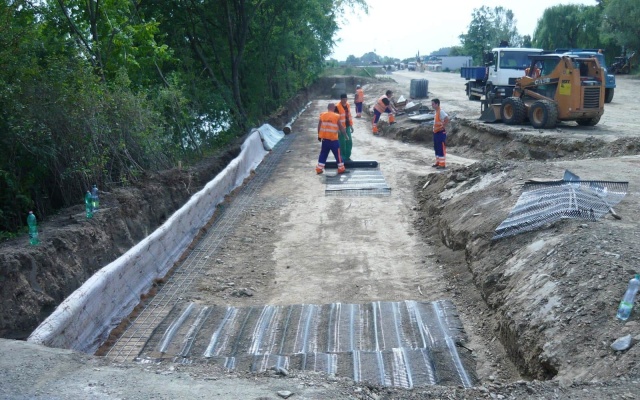 Strmý svah na novej električkovej trati v Olomouci