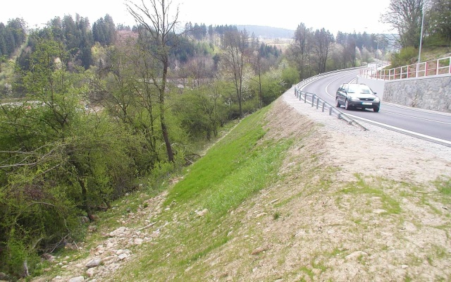 Protierózna ochrana svahov cestného násypu na diaľnici pri Sverepci