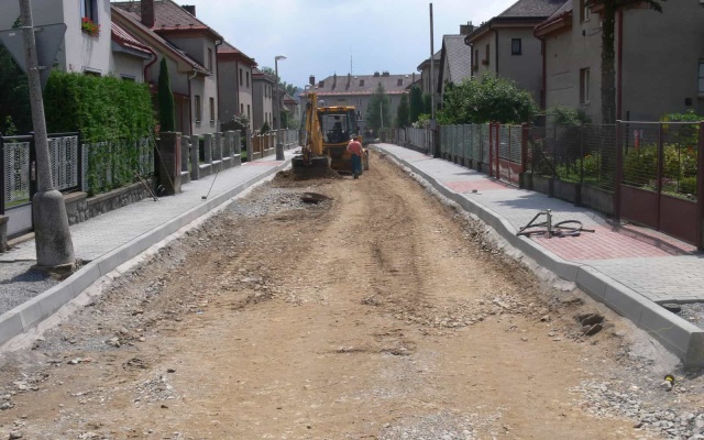 Stabilizácia podkladových vrstiev miestnej komunikácie v Přibyslavi