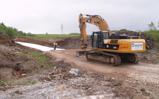 Separácia konštrukčných vrstiev prístupovej cesty k tunelu Ovčiarsko