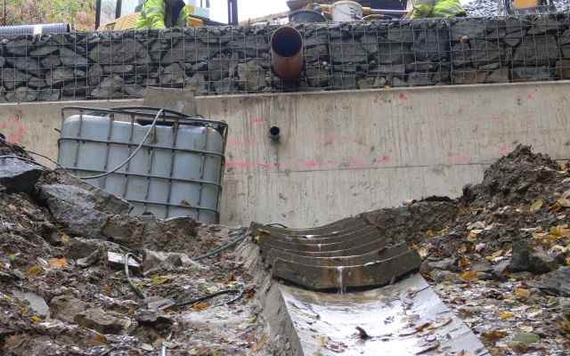 Sanácia zosuvu svahu v Lukách pod Medníkom