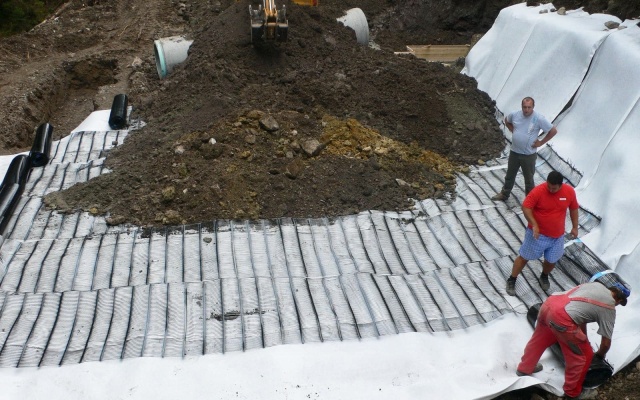 Odvodnenie zosuvu svahu Hrabušiciach