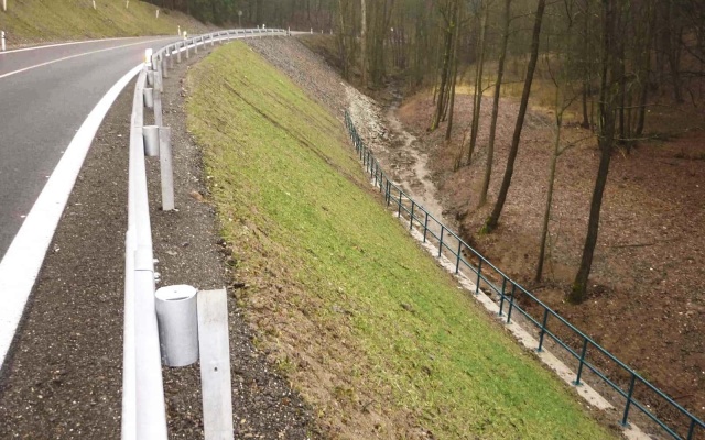 Zlatá Olešnice, Cesta I16 sanácia havárie telesa cestného násypu