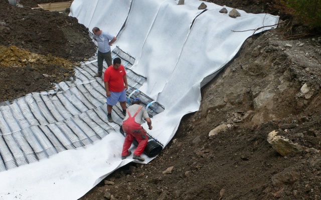 Odvodnenie zosuvu svahu Hrabušiciach
