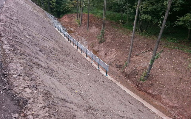 Zlatá Olešnice, Cesta I16 sanácia havárie telesa cestného násypu