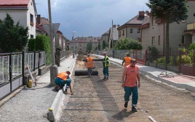 Stabilizácia podkladových vrstiev miestnej komunikácie v Přibyslavi