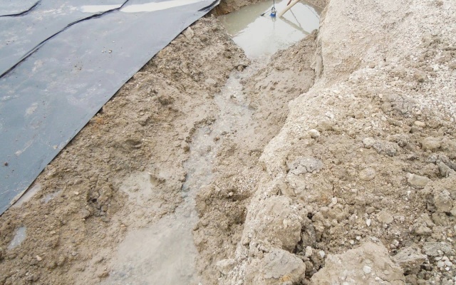 Odvodnenie základovej dosky bioplynovej stanice v Bošanech