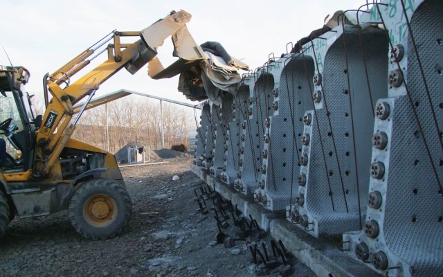 Mostné opory z vystuženej zeminy na diaľnici D1 pri Levoči