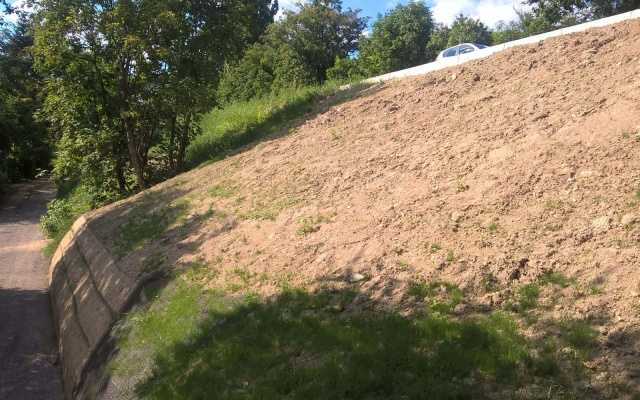 Chrlice, sanácia zosuvu