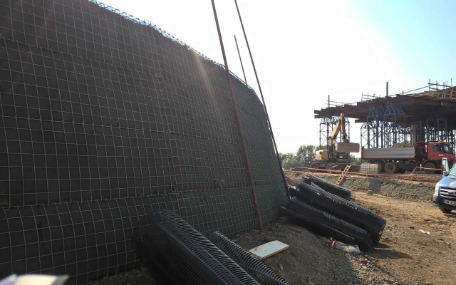 Oporný múr Lubeň, D1 Přerov – Lipník nad Bečvou