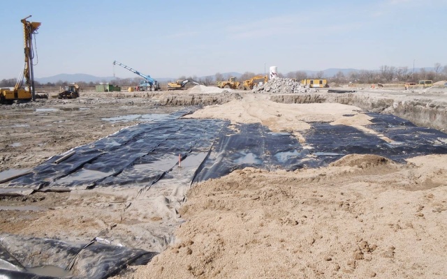 Odvodnenie základovej dosky bioplynovej stanice v Bošanech