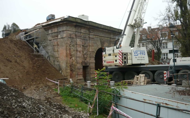 Spevnené vystužené svahy Písecké brány v Prahe