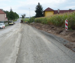 Pozdĺžne odvodnenie komunikácie v Dubu nad Moravou