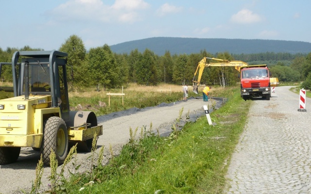 Založenie cyklotrasy na rašelinisku v Prášiloch na Šumave