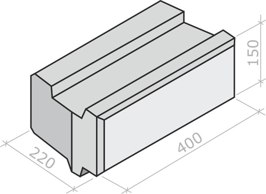 Systém s drobnou betónovou tvarovkou na líci