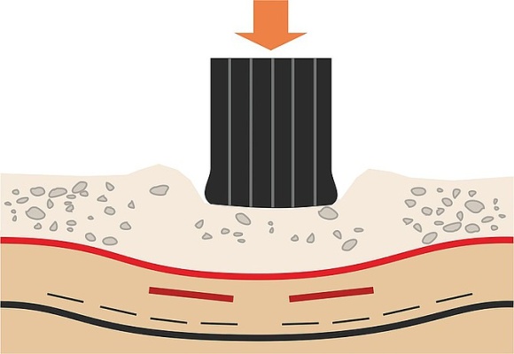 Správanie geotextílií a geomreží v podkladných vrstvách