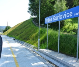 Protierózna ochrana svahu pri železničnej stanici Velké Karlovice