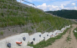 Vyztužené svahy pod diaľnicou D3 v úseku Svrčinovec – Skalité