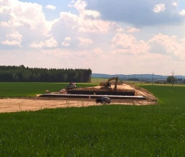 Založenie násypového telesa – Nové Veselí – obchvat