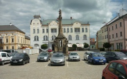 Zosilnenie podkladovej vrstvy parkoviska na námestí Přemysla Otakara v Litovli